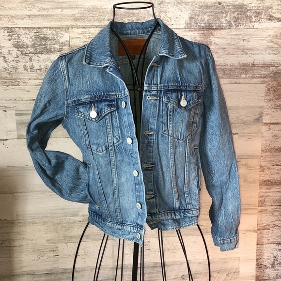 Lucky Brand denim jean jacket size small western denim coat boho jacket​​​​ - Picture 1 of 6